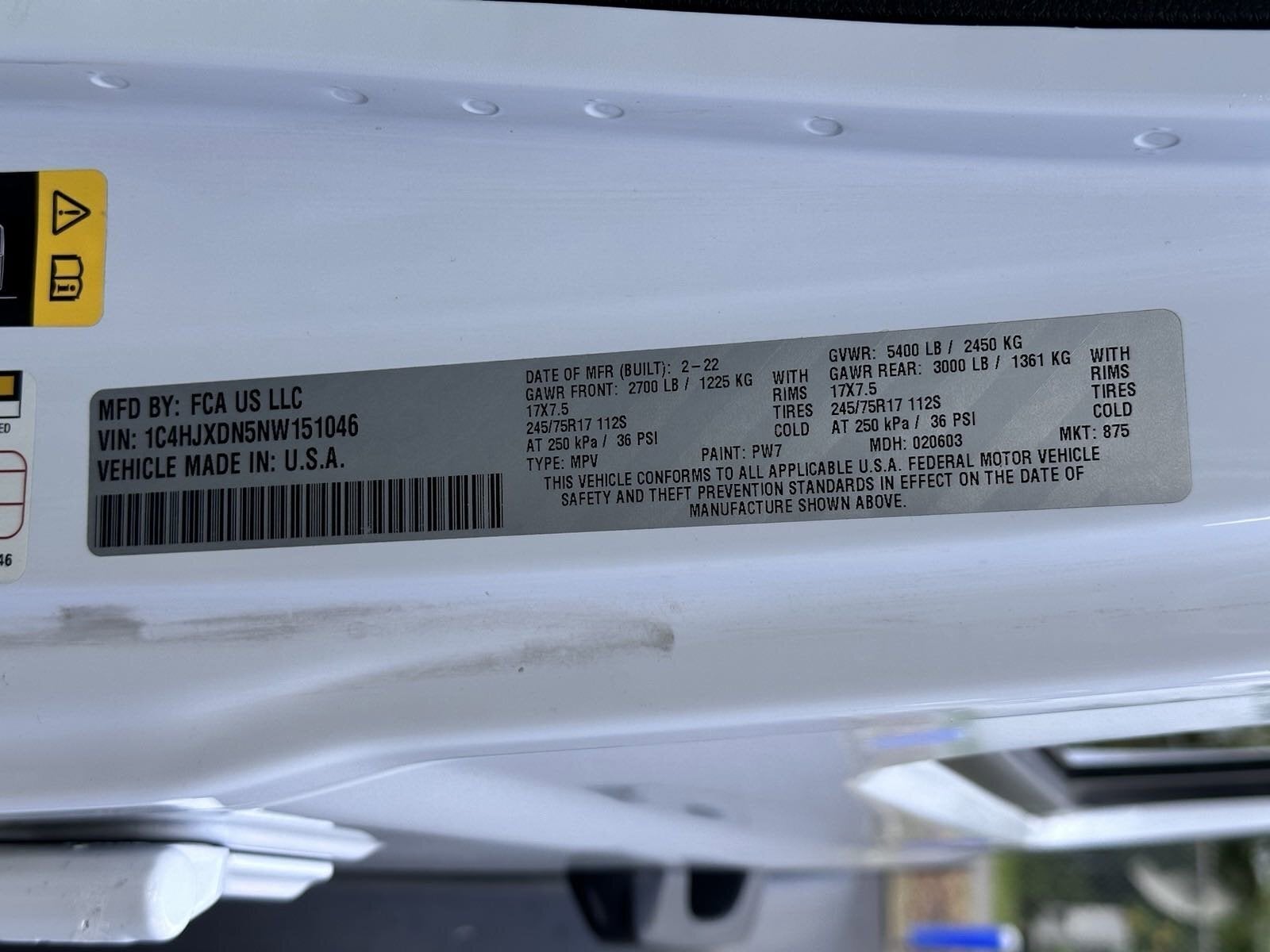 2022 Jeep Wrangler Unlimited Sport S