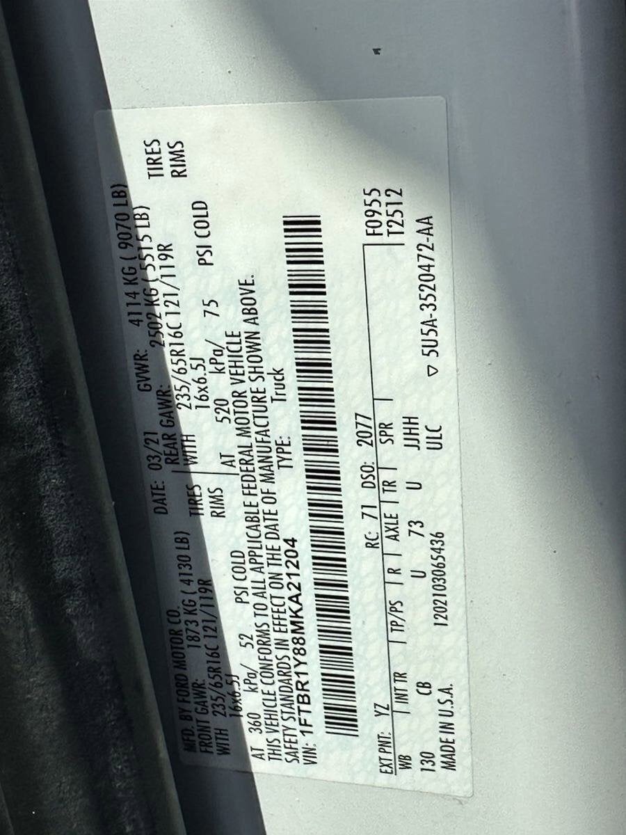 2021 Ford Transit Cargo Van T250