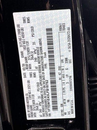 2020 Ford F-150 Platinum