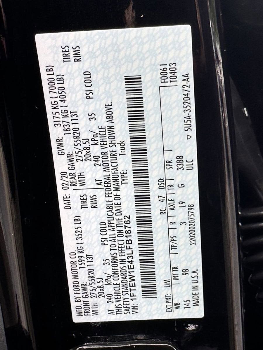 2020 Ford F-150 Platinum