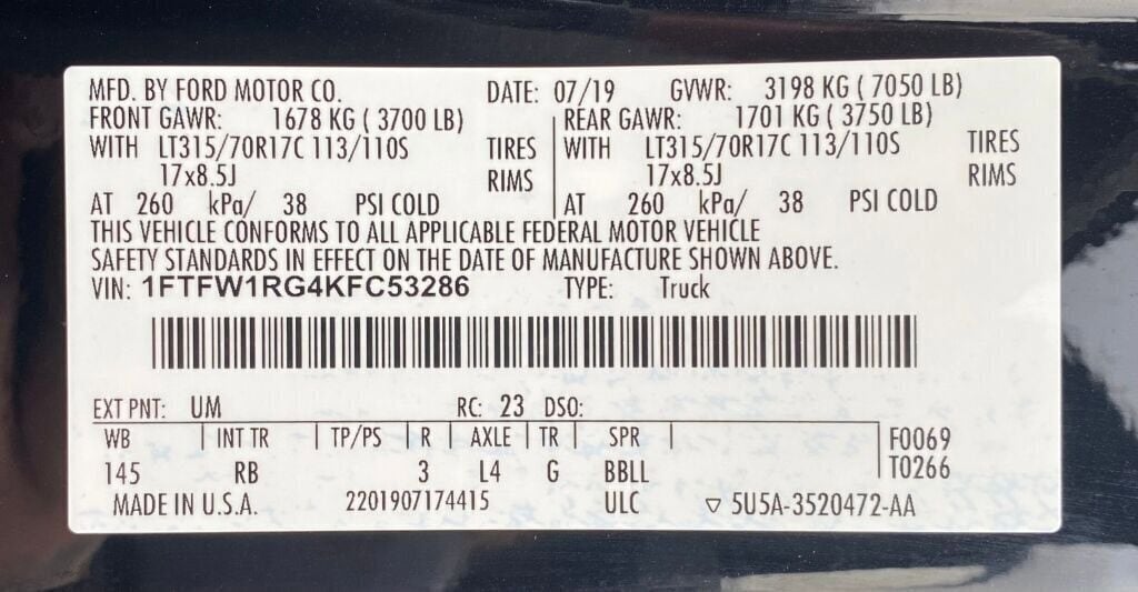 2019 Ford F-150 Raptor