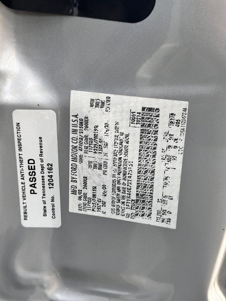 2002 Ford Ranger XLT Appearance