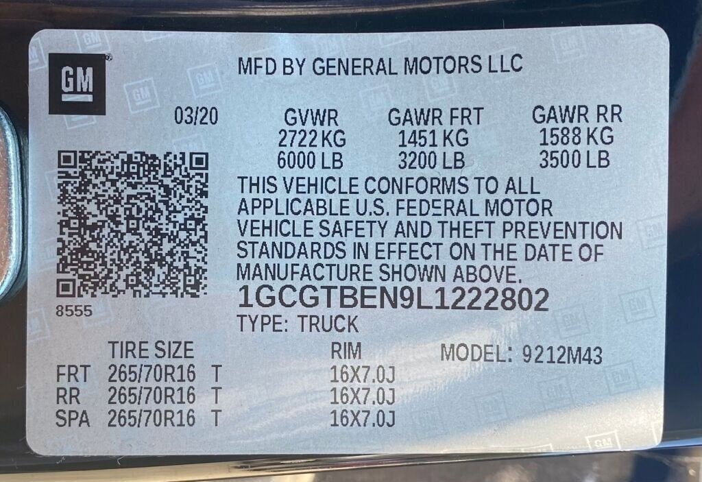 2020 Chevrolet Colorado WT