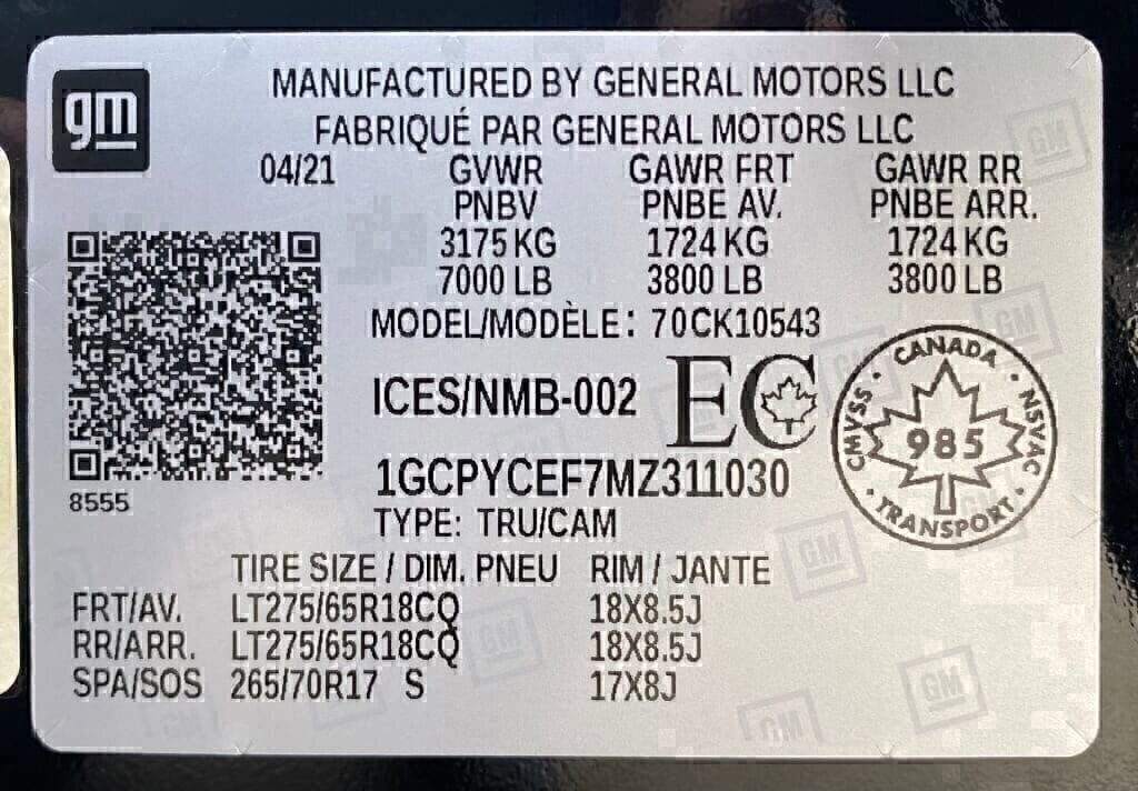 2021 Chevrolet Silverado 1500 Custom Trail Boss