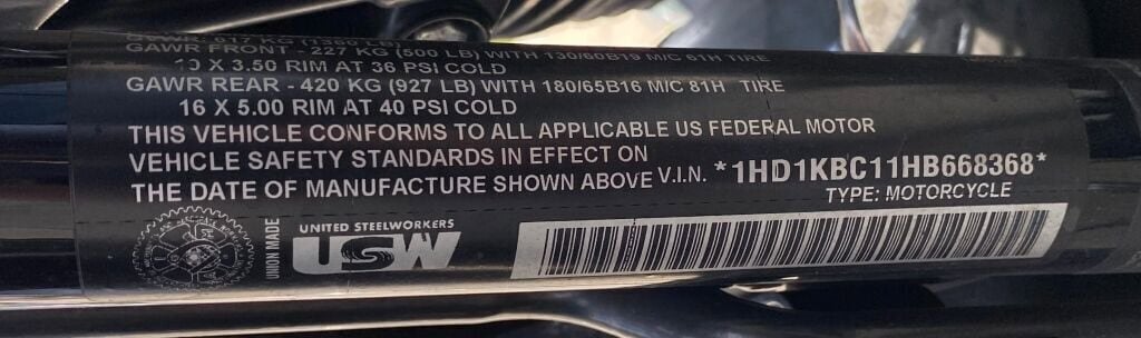 2017 HARLEY DAVIDSON MOTORCYCLE Base