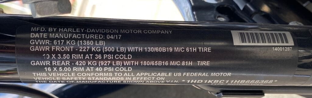 2017 HARLEY DAVIDSON MOTORCYCLE Base