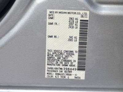 2021 Nissan Altima 2.5 S