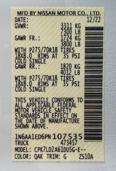 2023 Nissan Titan PRO-4X