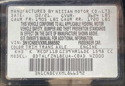 2021 Nissan Versa SV