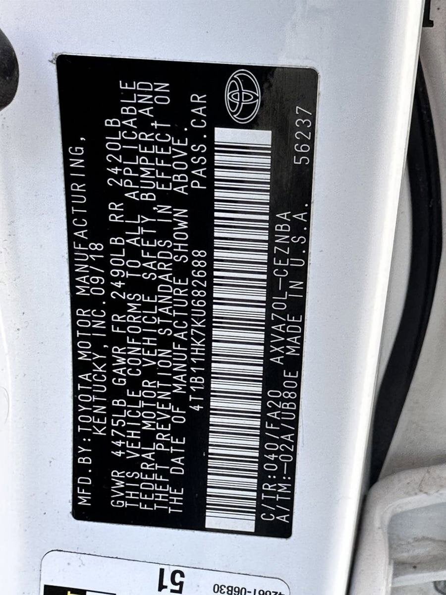 2019 Toyota Camry LE