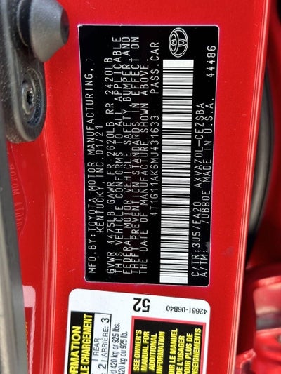 2021 Toyota Camry SE