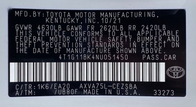 2022 Toyota Camry Base