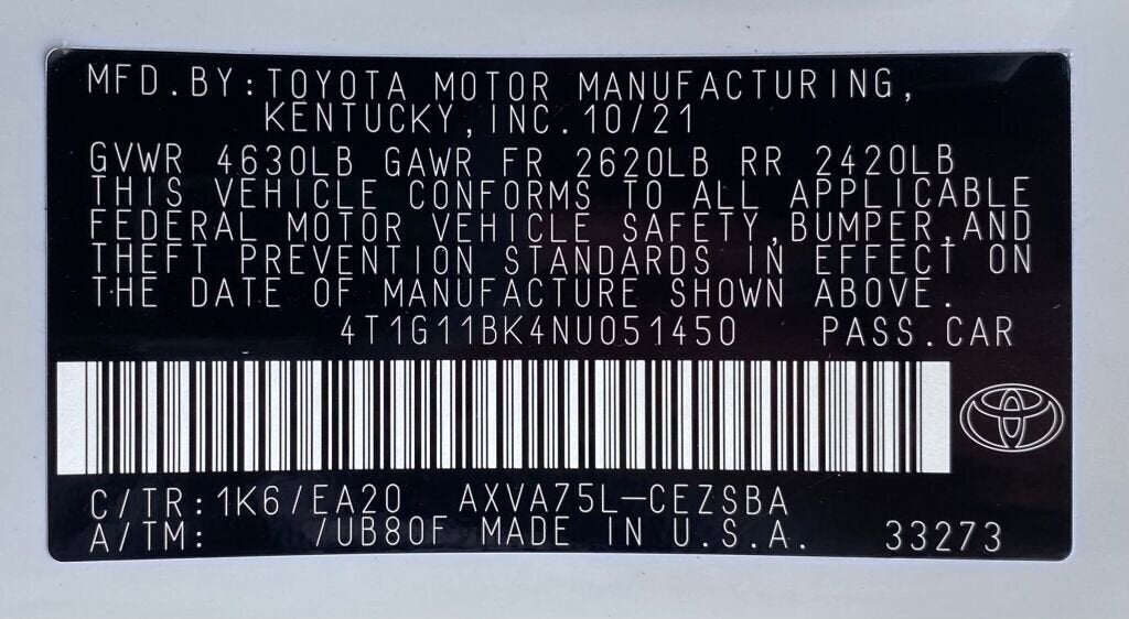 2022 Toyota Camry Base