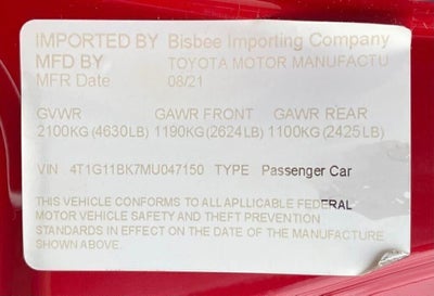 2021 Toyota Camry Base