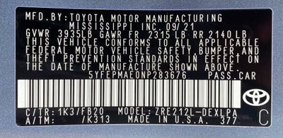 2022 Toyota Corolla LE