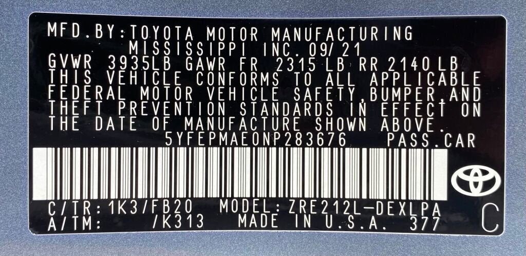 2022 Toyota Corolla LE