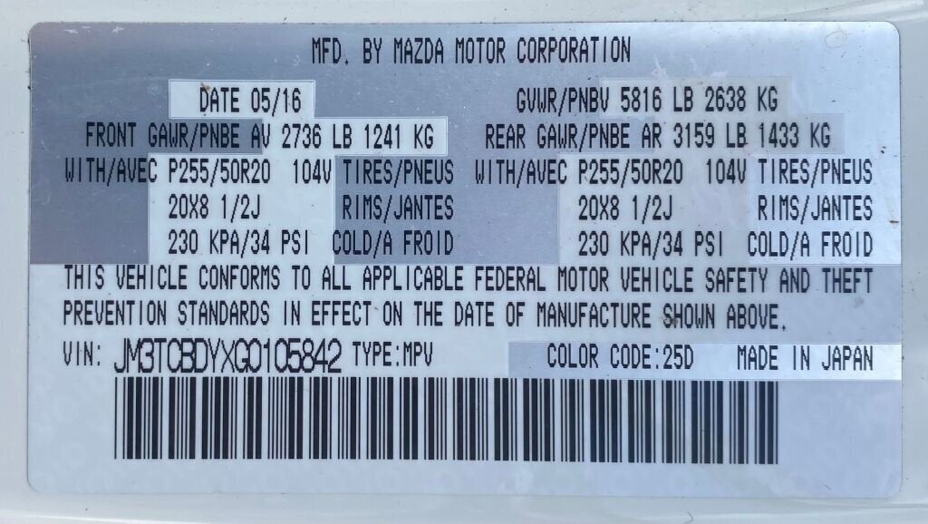 2016 Mazda Mazda CX-9 Grand Touring