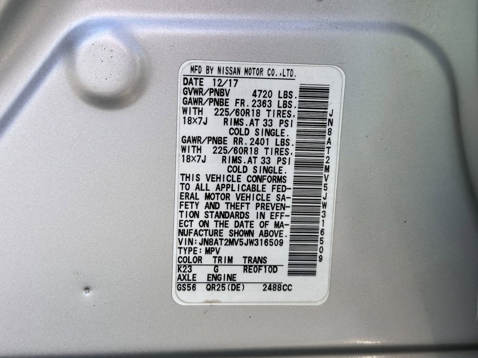 2018 Nissan Rogue SL